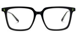 Delaine Rectangle Black Glasses0