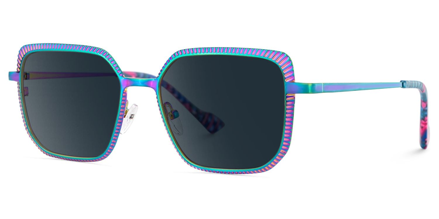 Vintage Metal Frame Glasses in Iridescent Color2