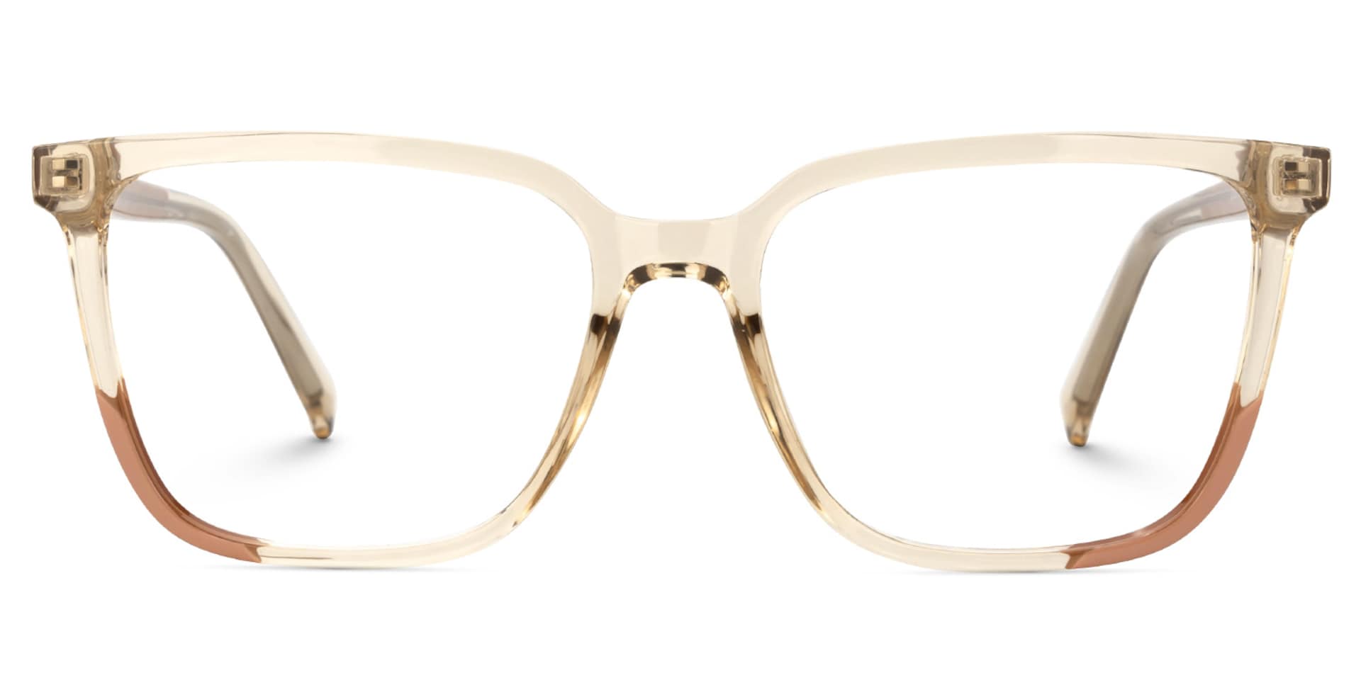 Krissy Champagne Eyeglasses in Square Full-Frame  | Zeelool0
