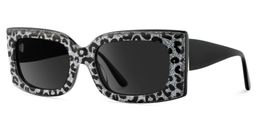 Orduno Rectangle Gray Leopard Sunglasses2