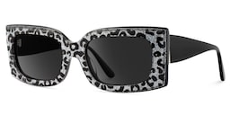 Orduno Rectangle Gray Leopard Sunglasses2