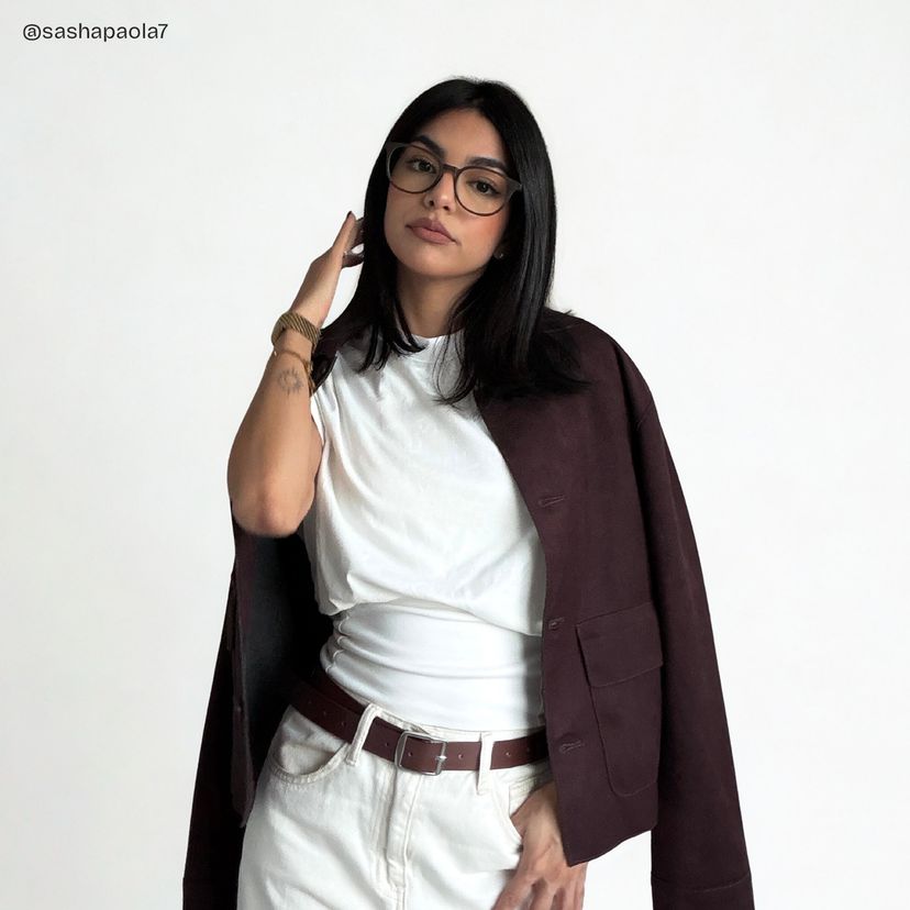 Allison Matte Brown Round Glasses