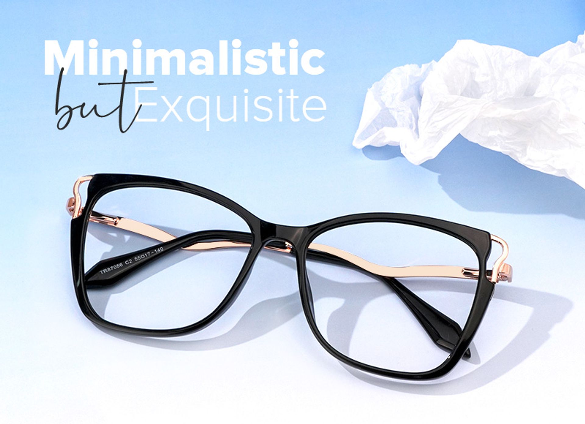 Farria Square Mixed Material Frame Glasses -Zeelool4