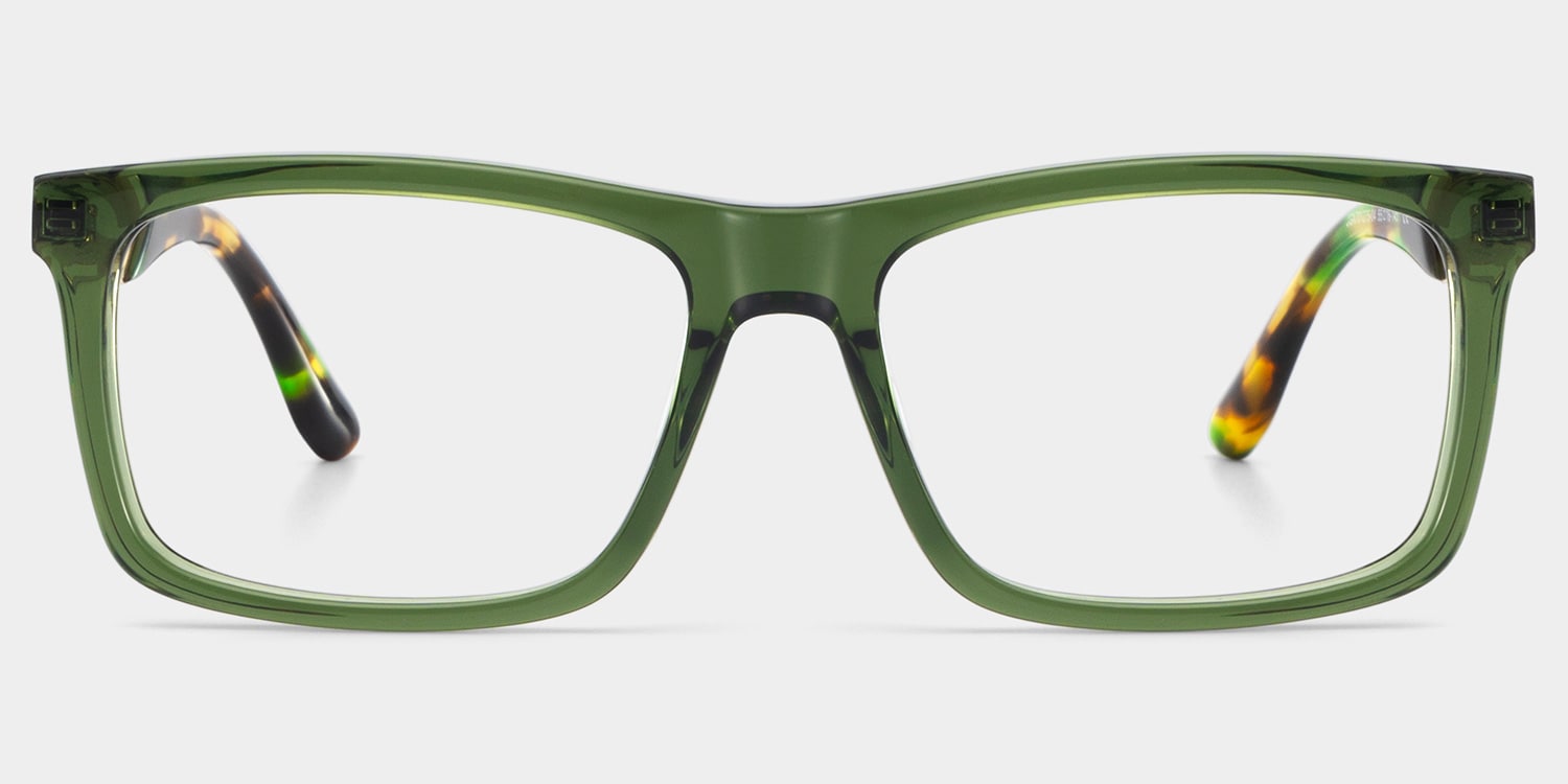 Morgan Rectangle Green Glasses