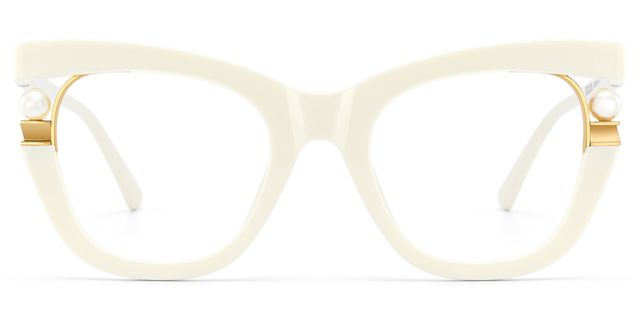 Pearl Cateye White Glasses