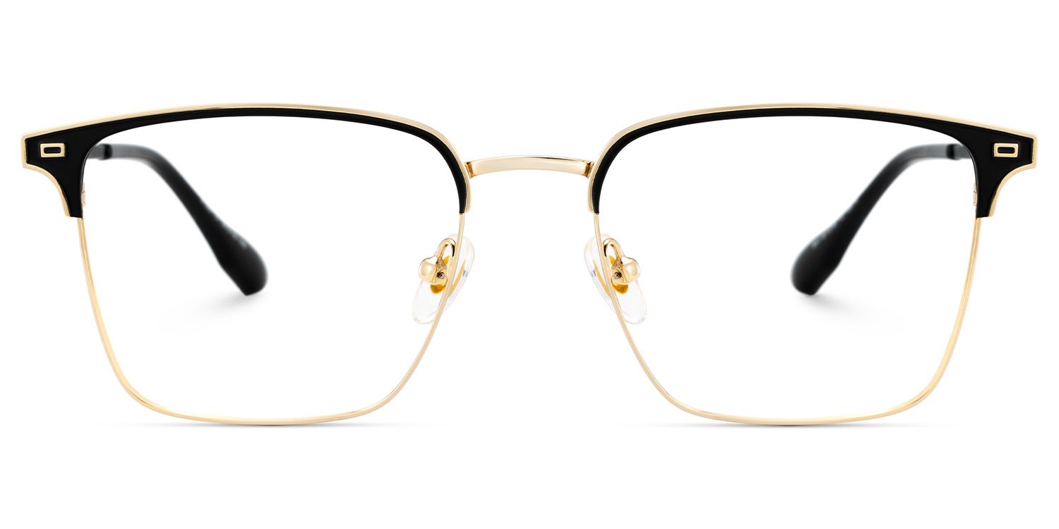 Dawson Black Rectangle Prescription Glasses | Zeelool1