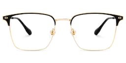 Dawson Browline Black Gold Glasses1