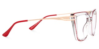 Roxane Square Red Glasses2