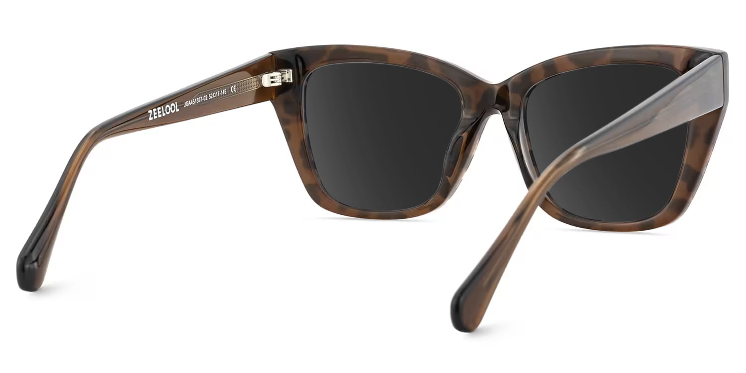 Tessia Square Brown Leopard Sunglasses4