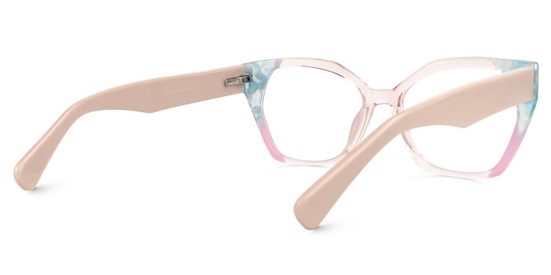 Cateye Chelly Champagne Glasses deals -Zeelool Glasses3