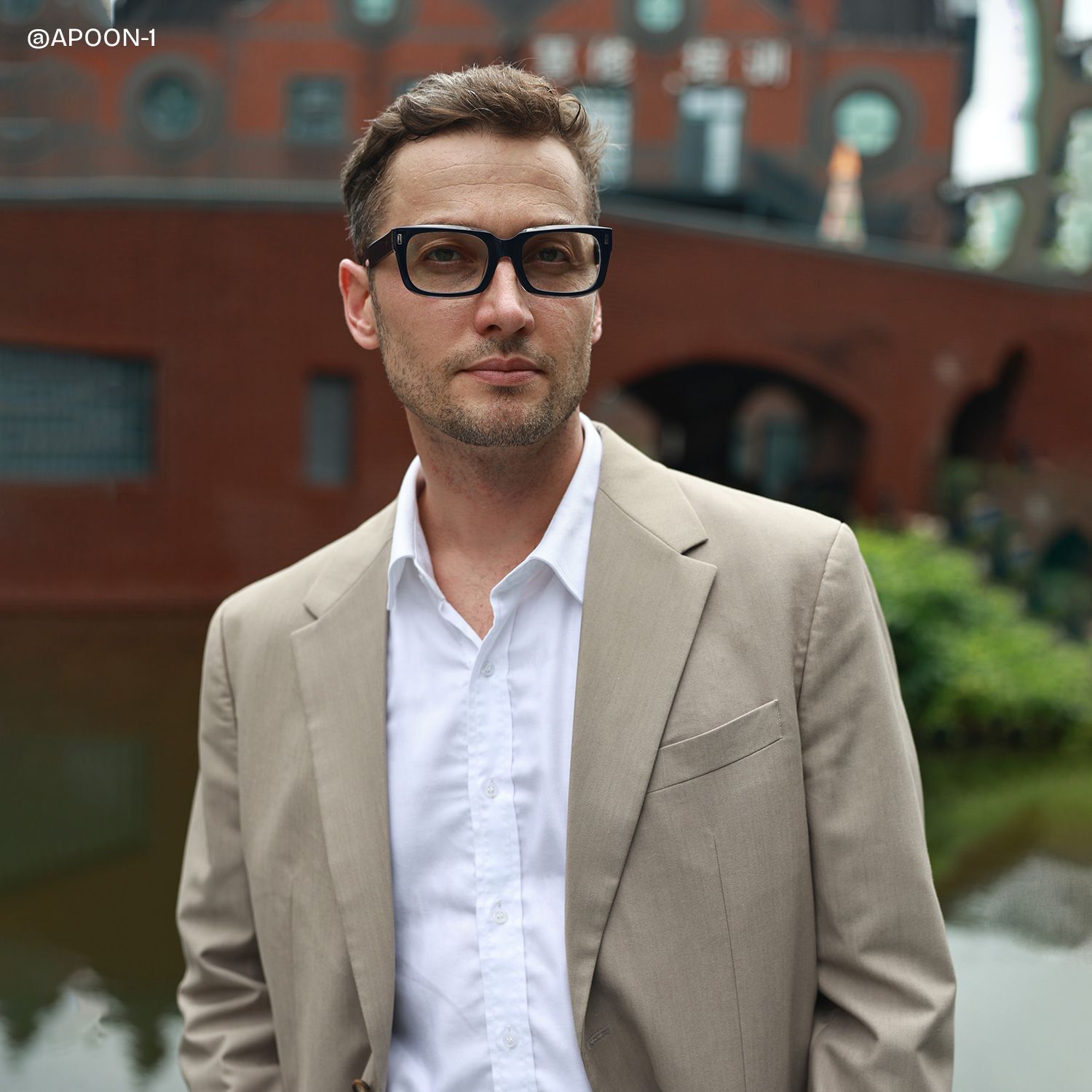 Fayssel Blue Rectangle Acetate Frame Glasses for Men | ZEELOOL6