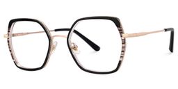 Nefisa Geometric Black Glasses1
