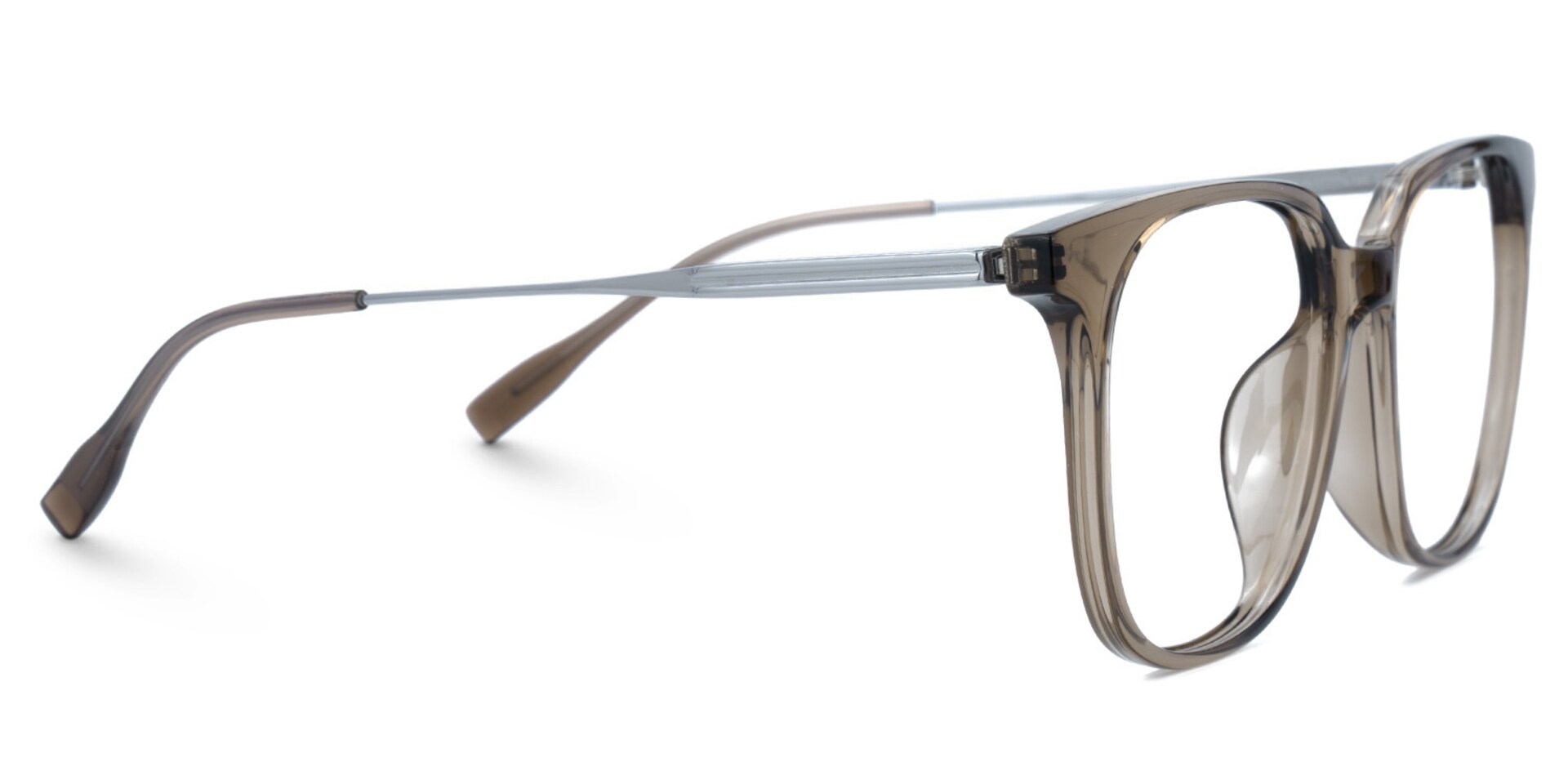 Ameedah Brown Square Thin Glasses | Zeelool3