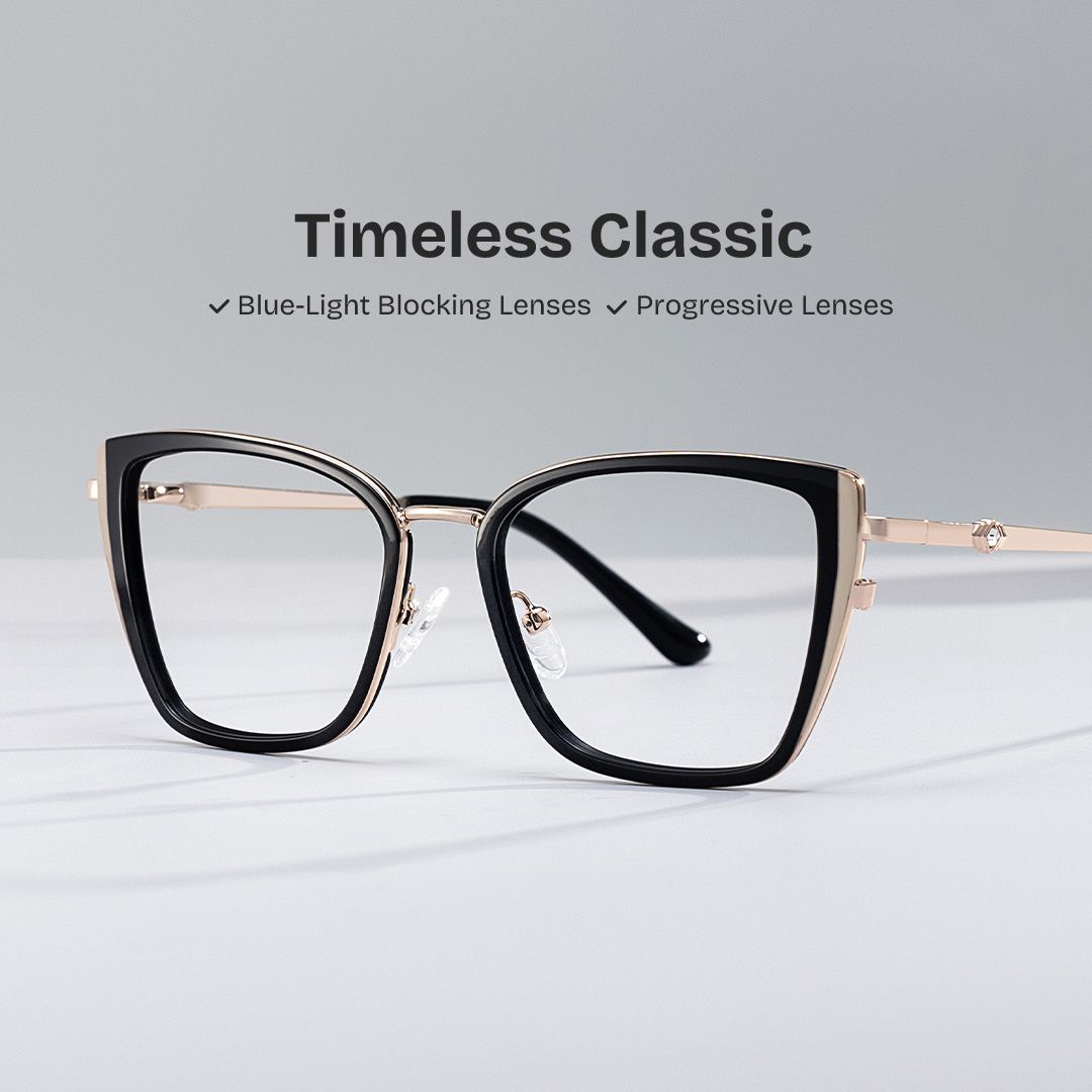 Juniper Eyeglasses in Square Black Frame | Zeelool2