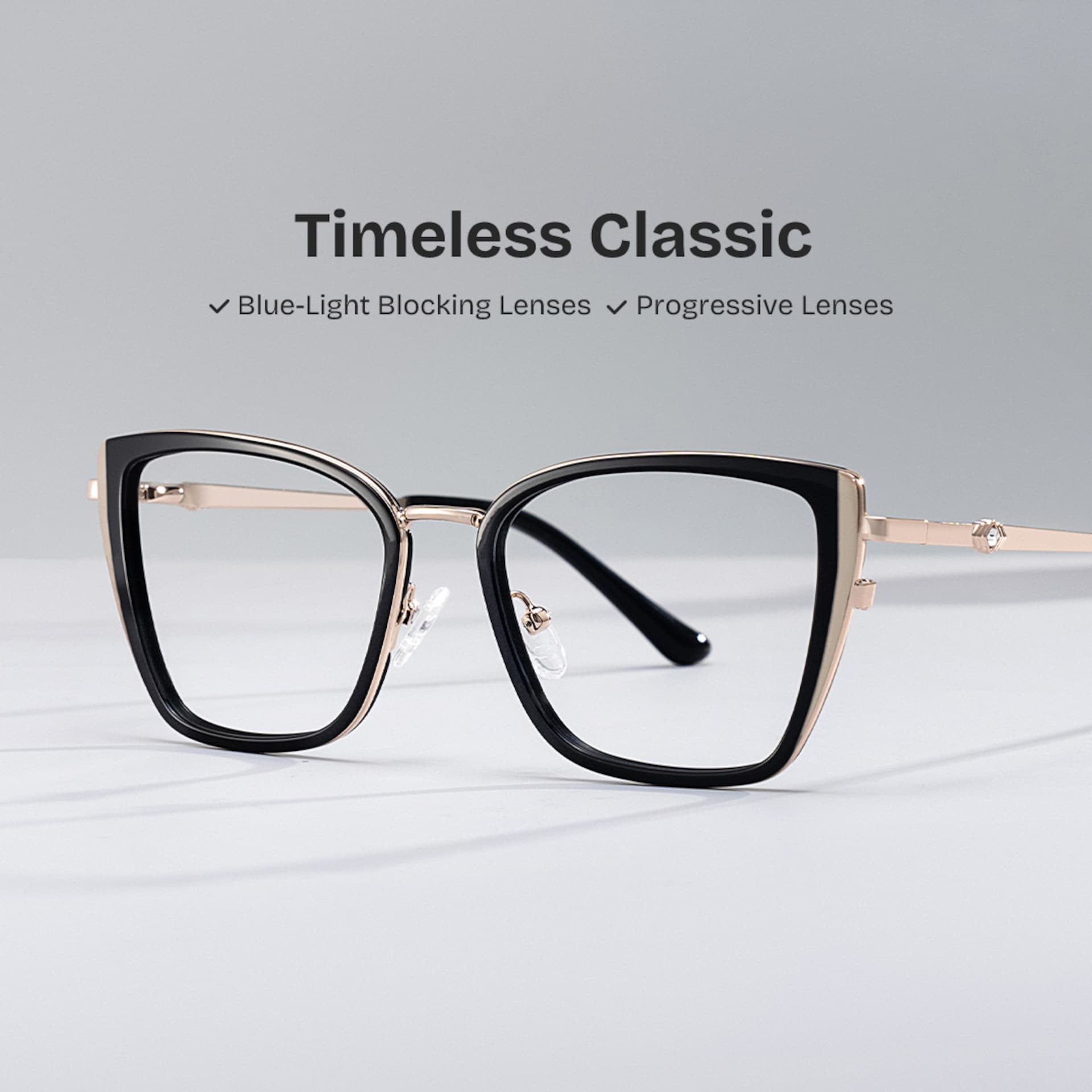 Juniper Eyeglasses in Square Black Frame | Zeelool2