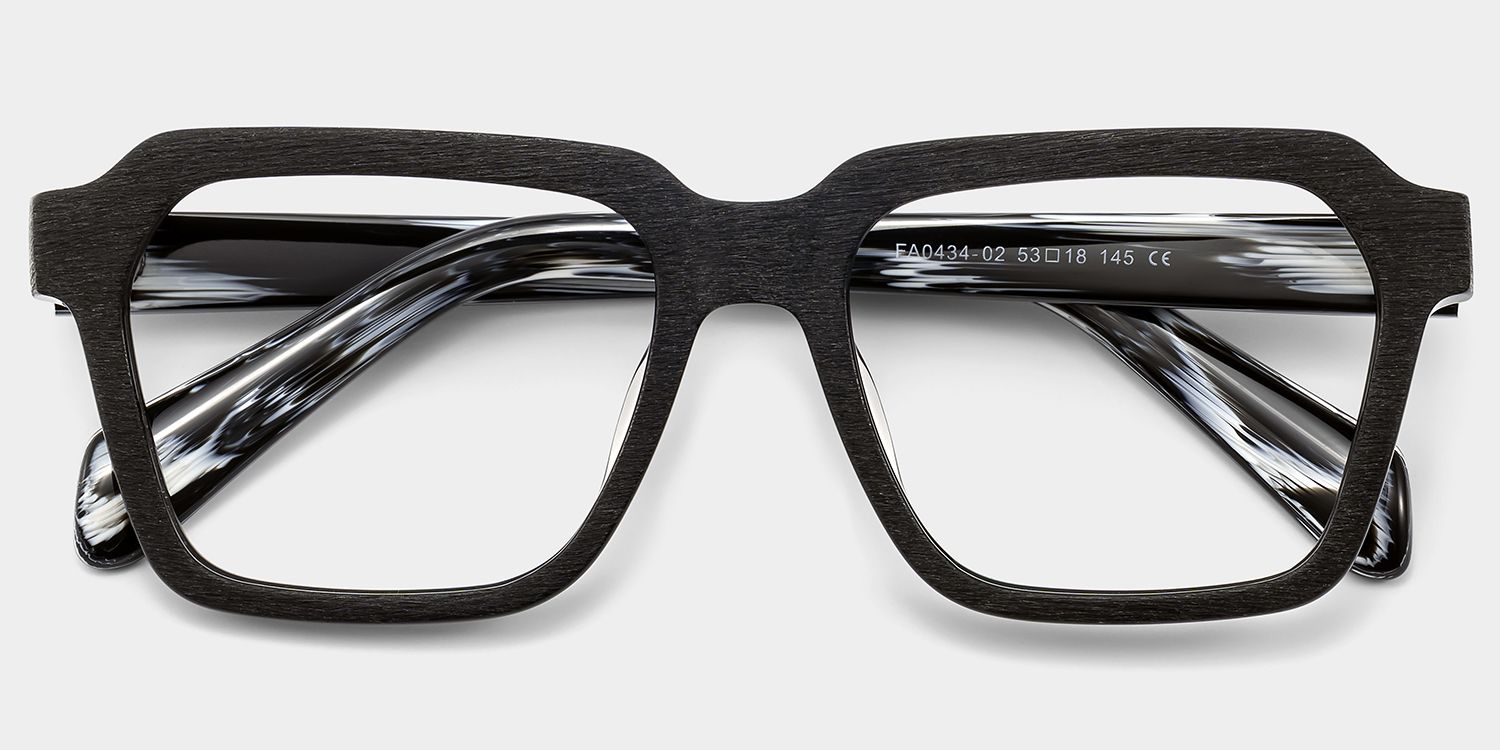 Richard Rectangle Eyeglasses with Black Matte Frames1