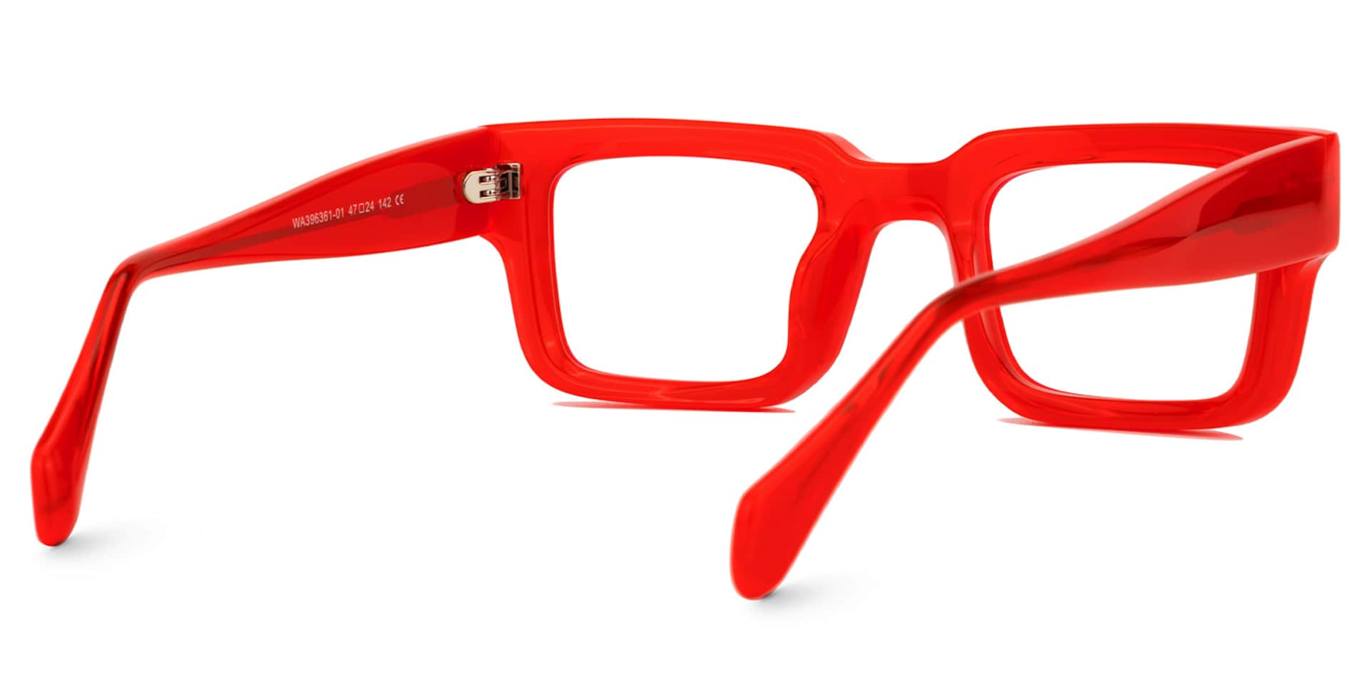 Glaucia Square Red Glasses | Zeelool Glasses3