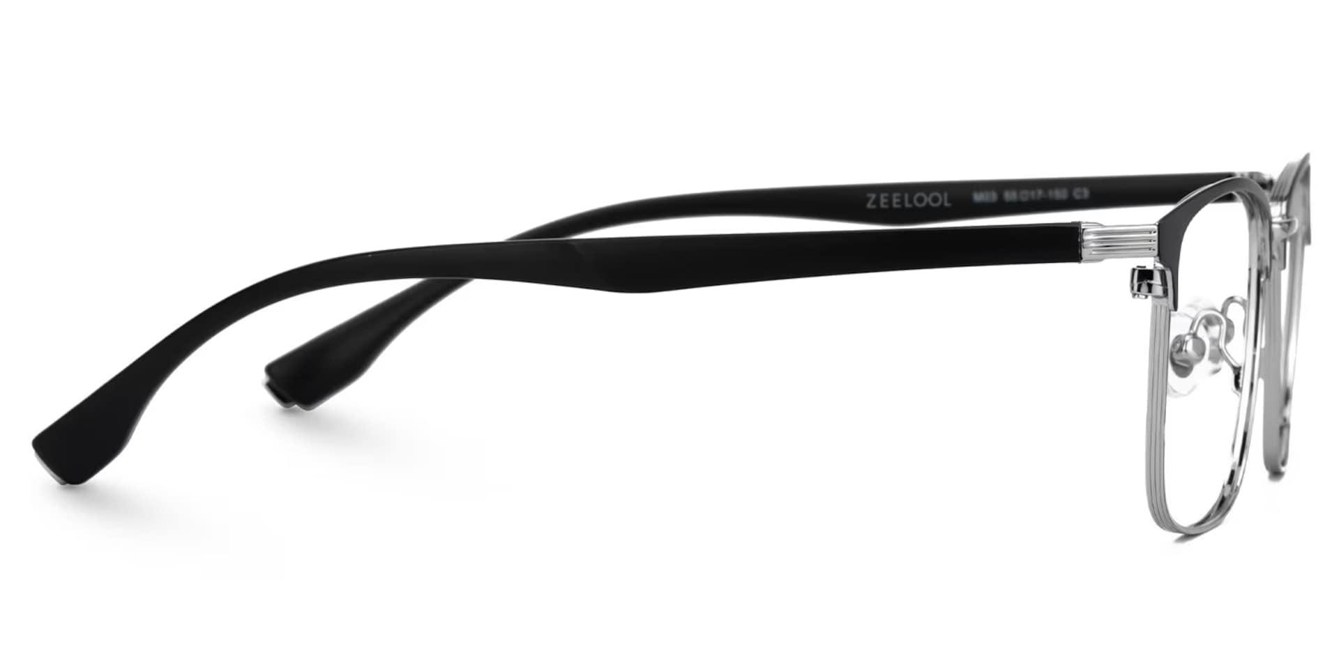 Eaddy Silver Eyeglasses with Rectangle Shape | Zeelool Optical2