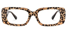 Jonas Rectangle Leopard Glasses1