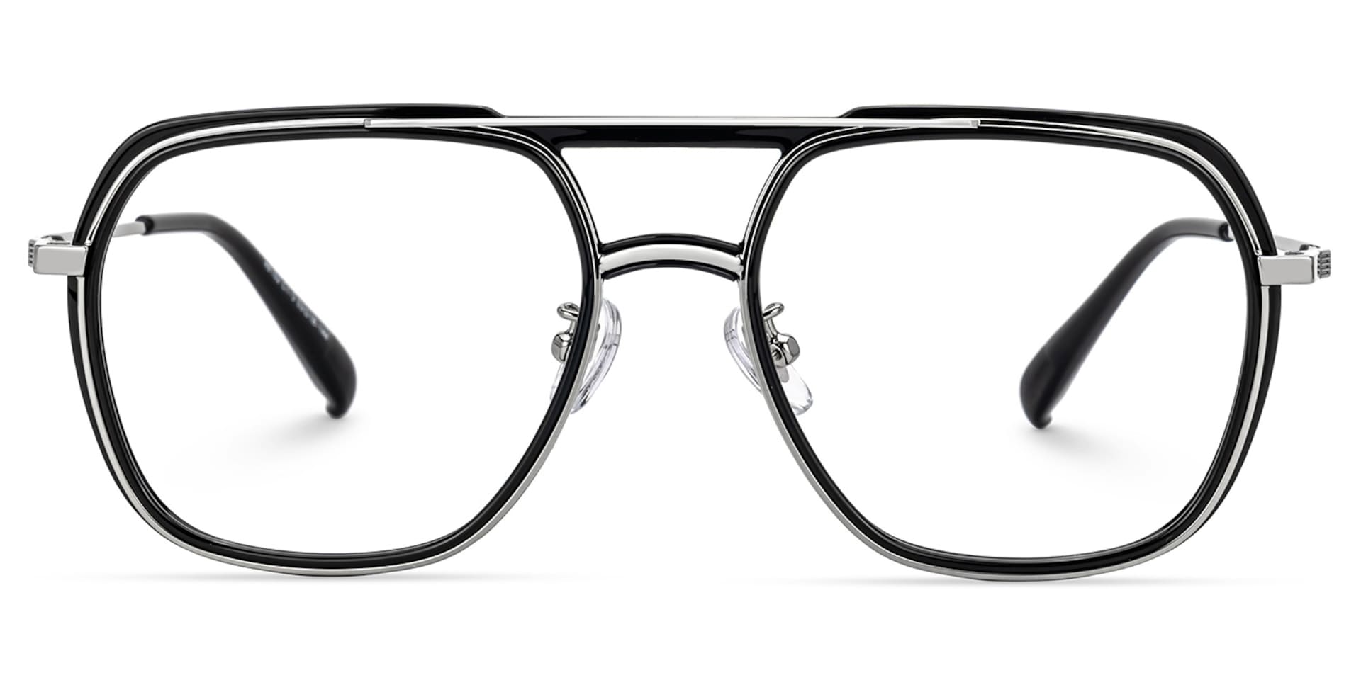 Black Vergie Aviator Frame Eyeglasses | ZEELOOL Canada0