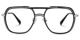 Vergie Black Aviator Glasses0