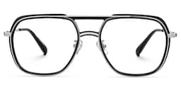 Vergie Aviator Black Glasses0