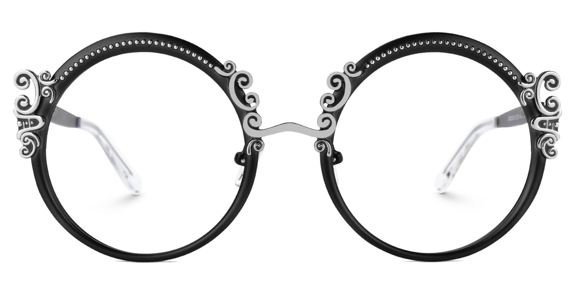 Nelida Designer Black Round Frame Glasses | Zeelool0