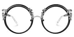 Nelida Round Black Glasses0