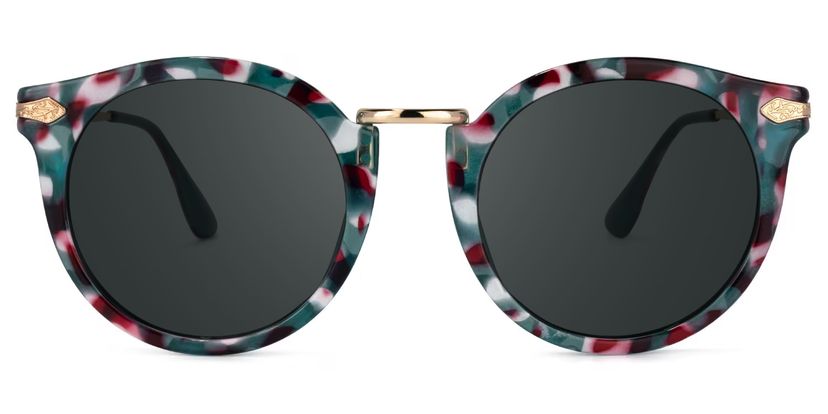 Quentina Round Blue Glasses
