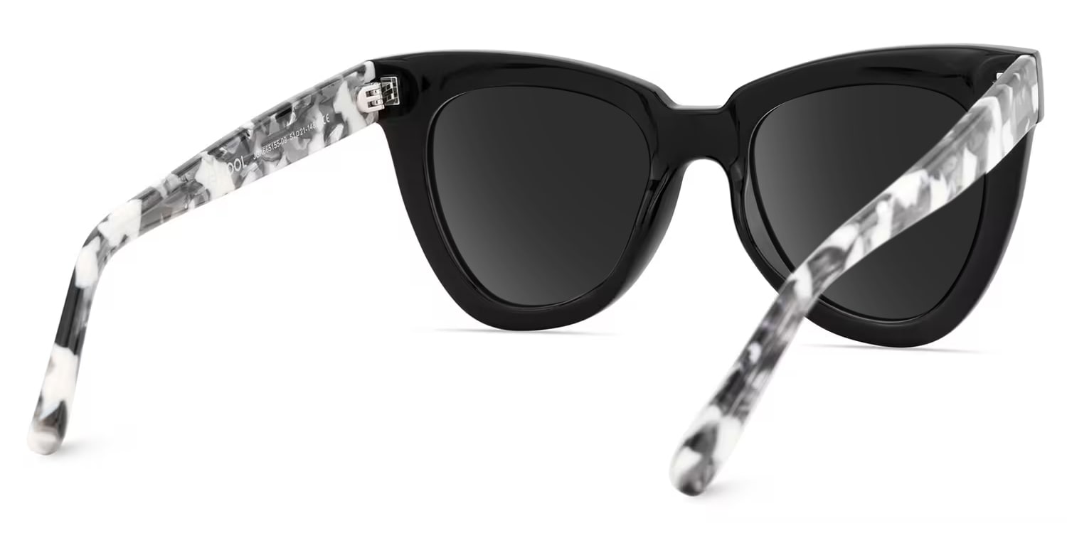 Yaser Cateye Black Sunglasses4