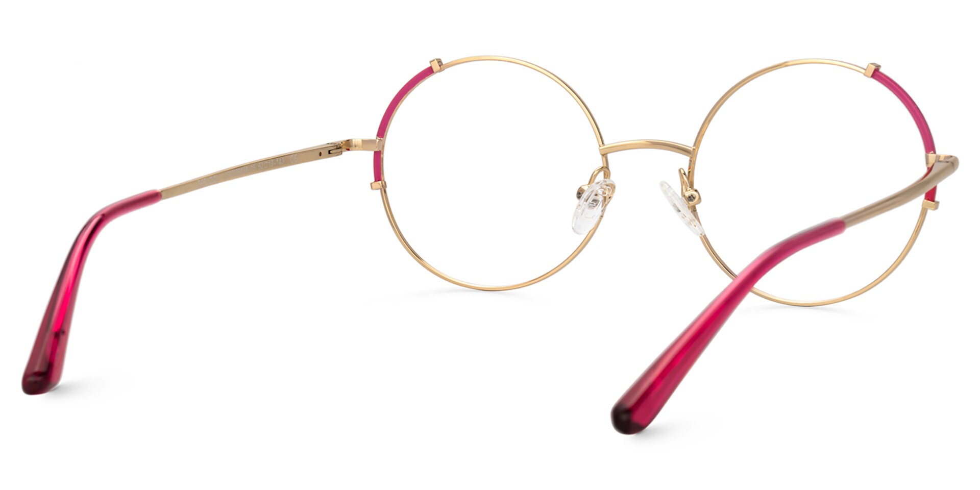 Circle Glasses Frames With Red Temples - Women's Glasses3