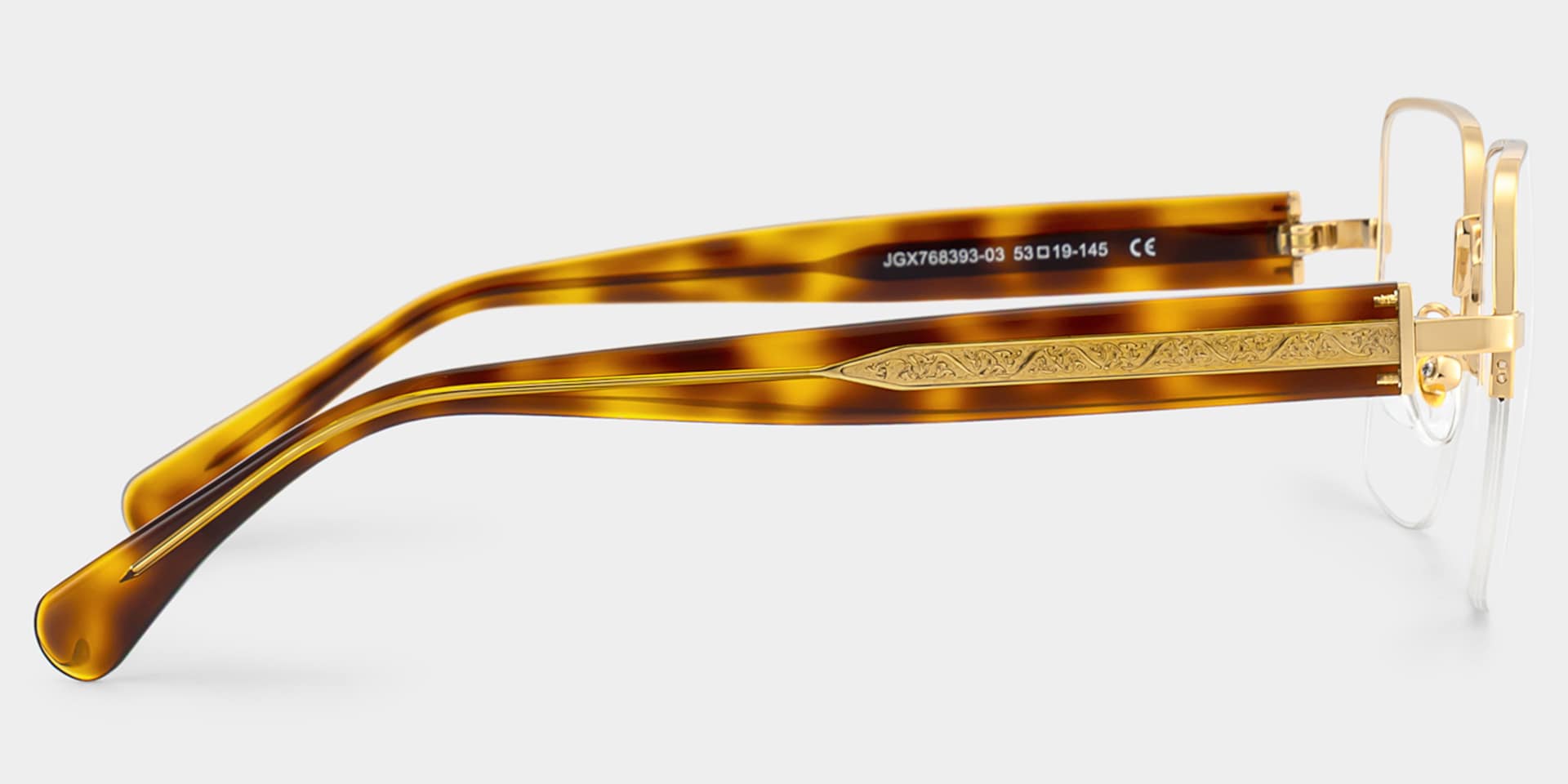 Lauren Gold Tortoise Frame Glasses with Square Frame Online | ZEELOOL3