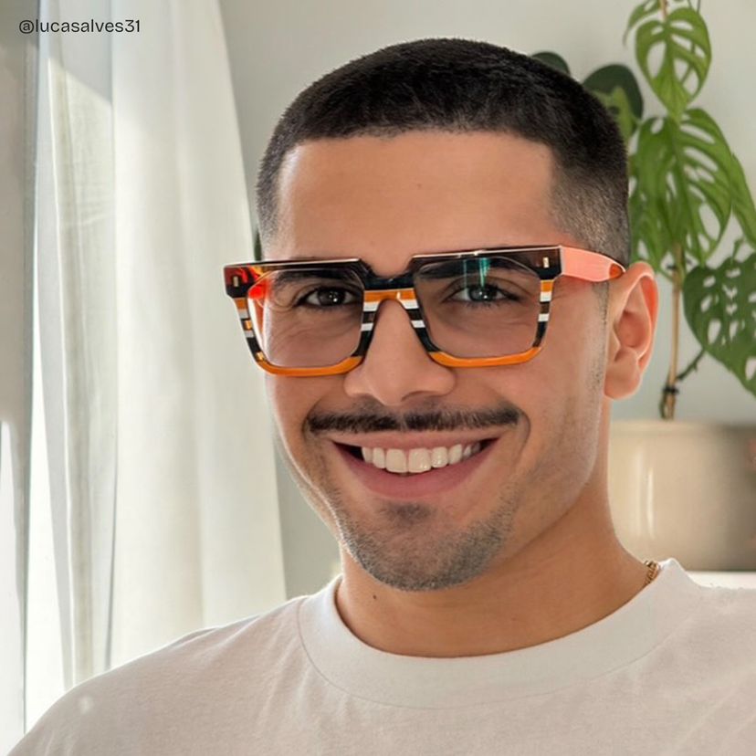 Laguer Orange Rectangle Glasses