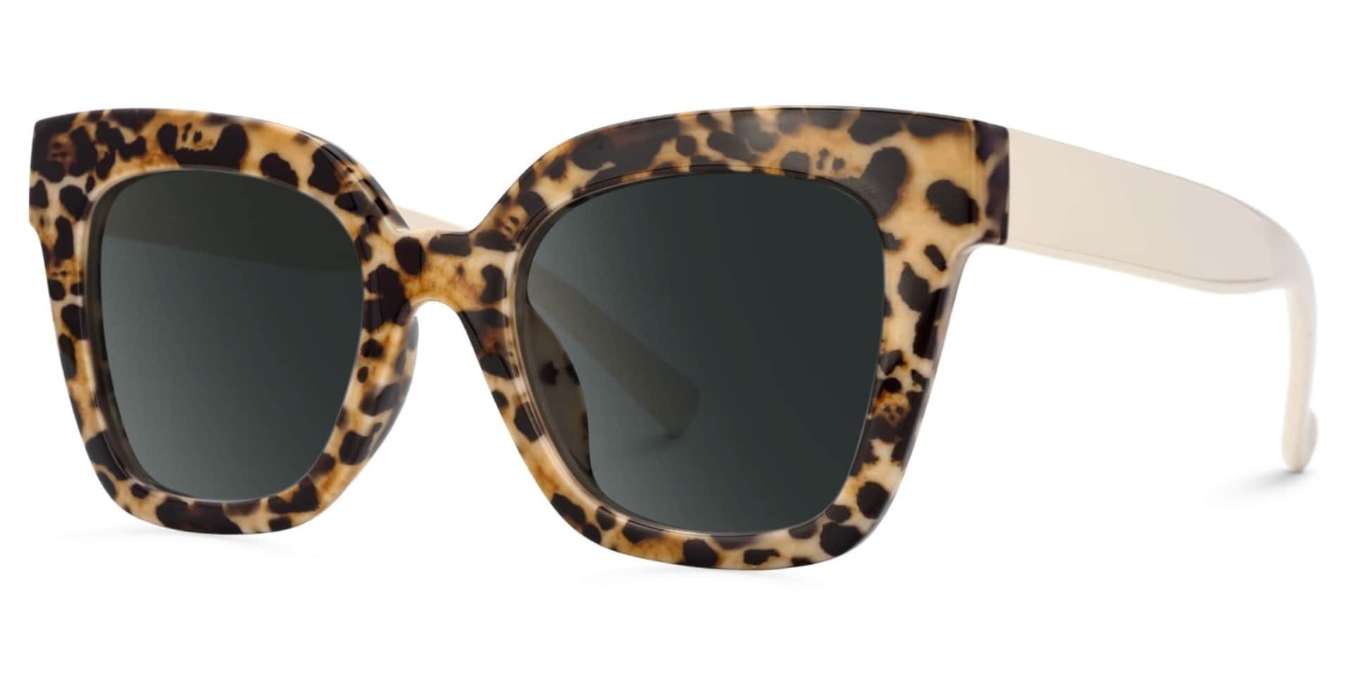 Malcolm Large Havana Sunglasses Frames With White Arms | Zeelool1