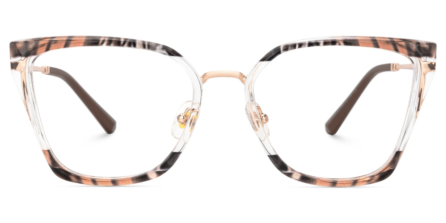 Martins TR90 Rectangle Brown Frame Glasses | Zeelool0