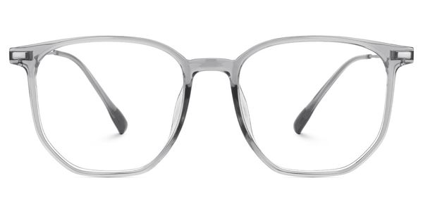Bianca Mixed-Materials Geometric Gray Frame Glasses | Zeelool