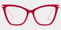 Hilary Butterfly Red Glasses0