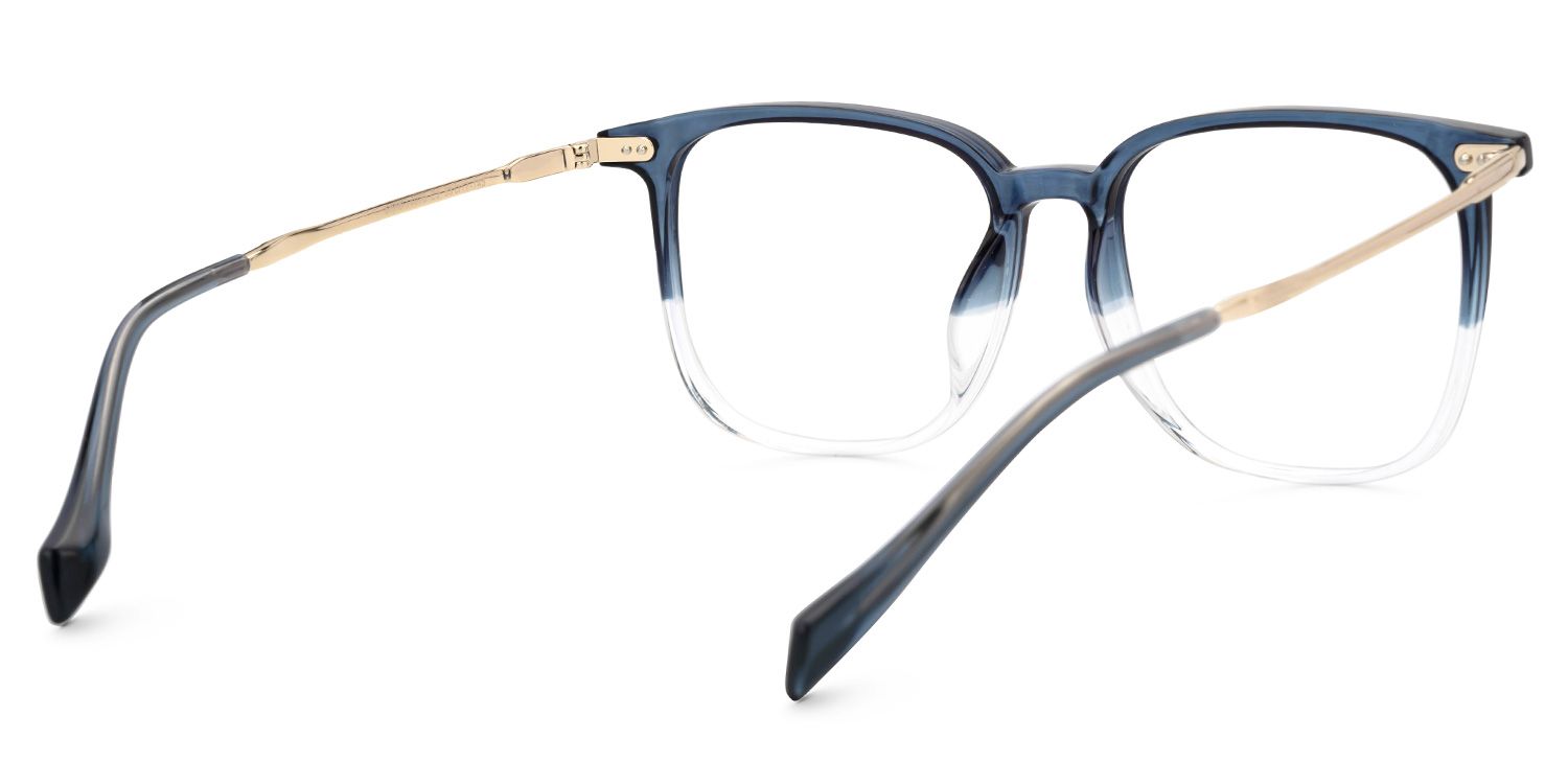 Mullen Square Blue Gradient Thin Frame Glasses3