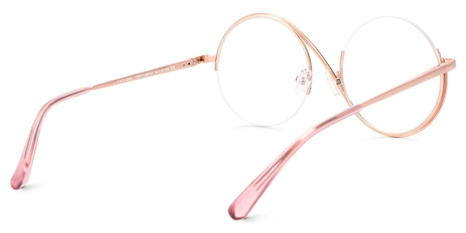 Flozif Round Pink Glasses3