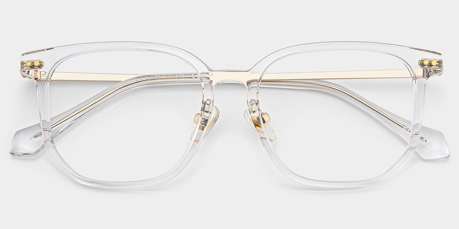 Eve Rectangle Thick Frame Glasses with Clear Color | ZEELOOL2