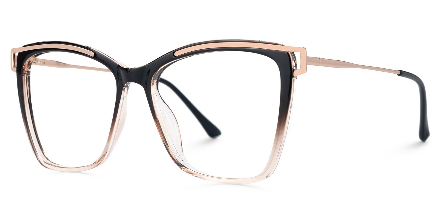 Krystle Square Multicolor Eyeglasses and Wide Frames1