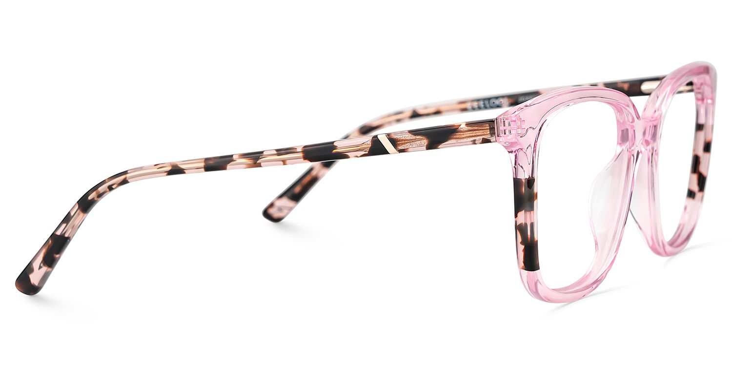 Finnley Acetate Pink Frame Glasses with Square Shape | Zeelool4