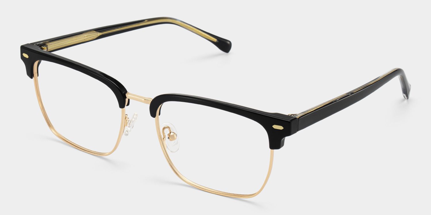 Braidsby Browline Black Frame Glasses for Men and Women | ZEELOOL4