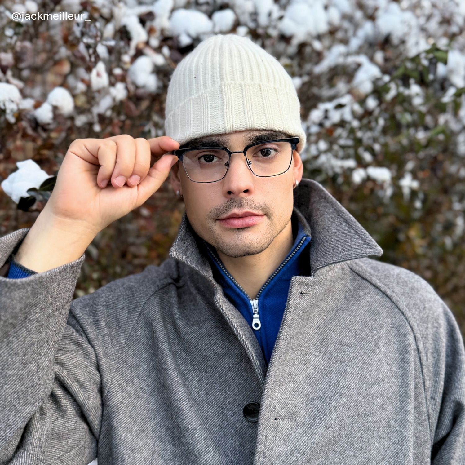 Audrey Blue Browline Glasses Frames for Men | ZEELOOL