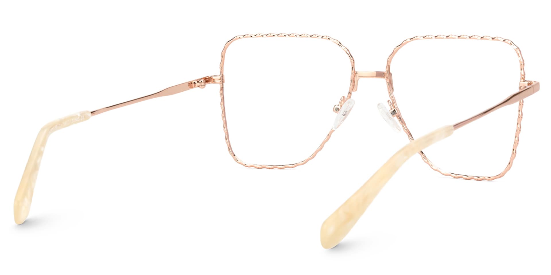 Designer Alisandra Gold Frame Eyeglasses in Aviator Shape3
