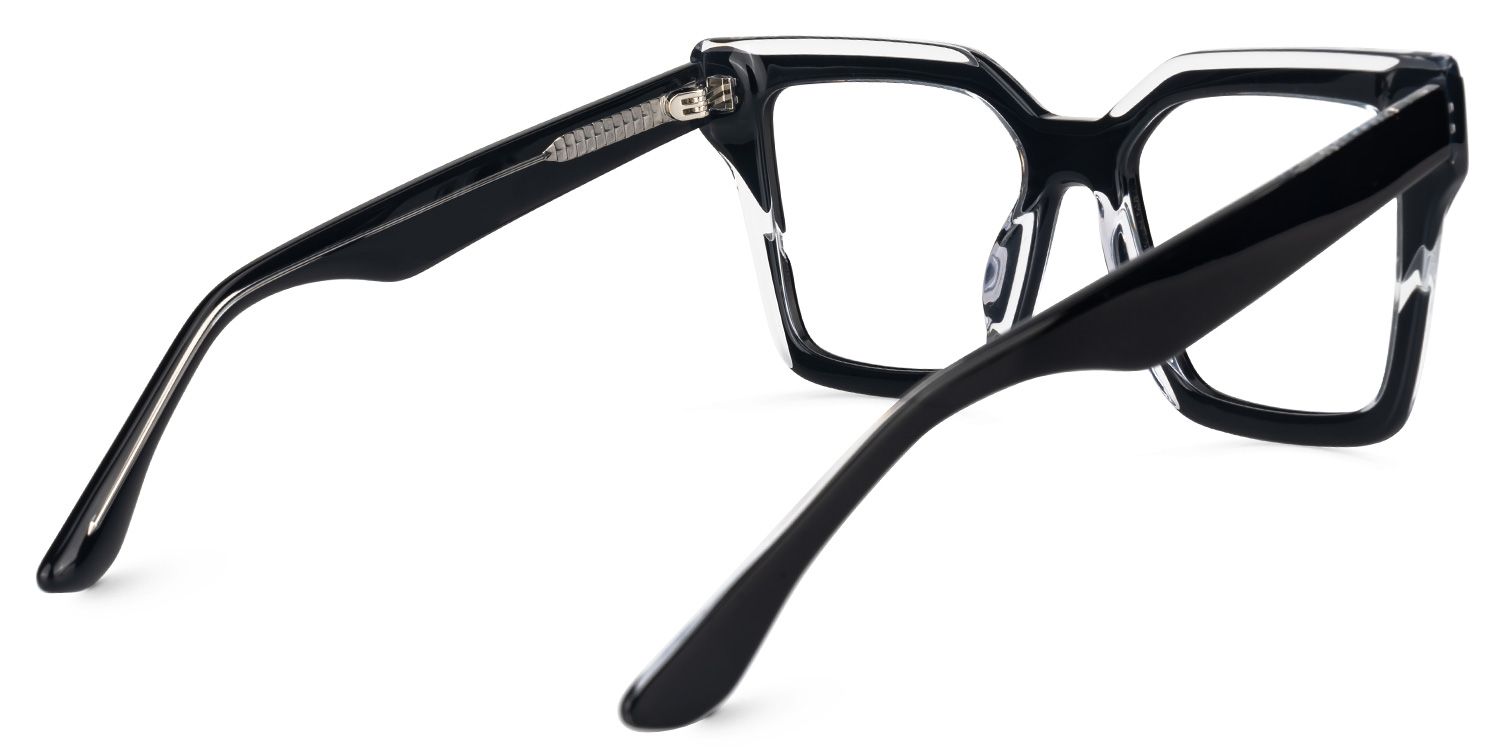 Square Jhordy Black Glasses deals -Zeelool Glasses3