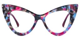 Asbell Cateye Purple-Tortoise Glasses0