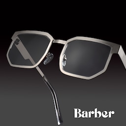 Barber Geometric Silver Glasses0