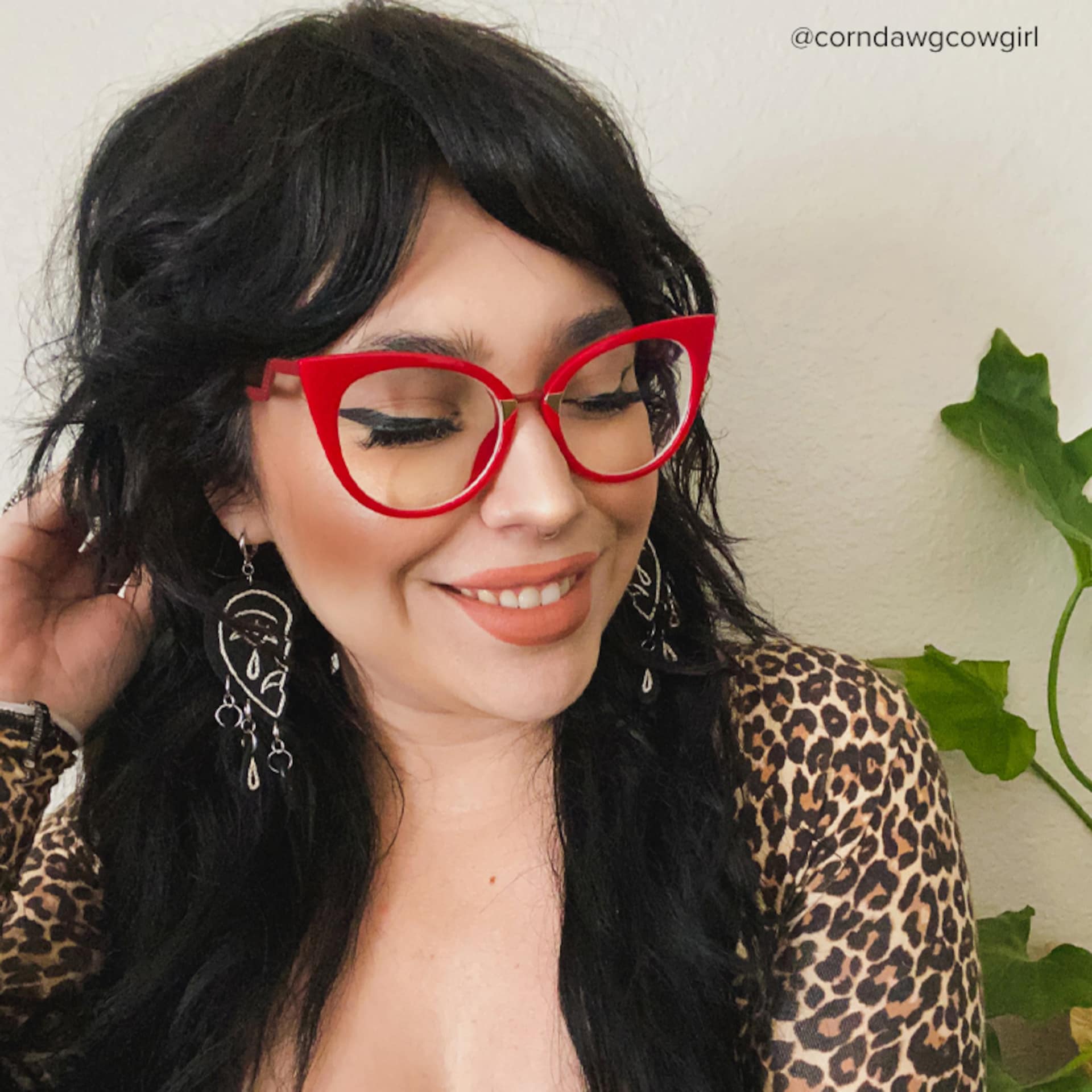 Jacqueline Cat Eye Red Glasses | Zeelool Glasses6