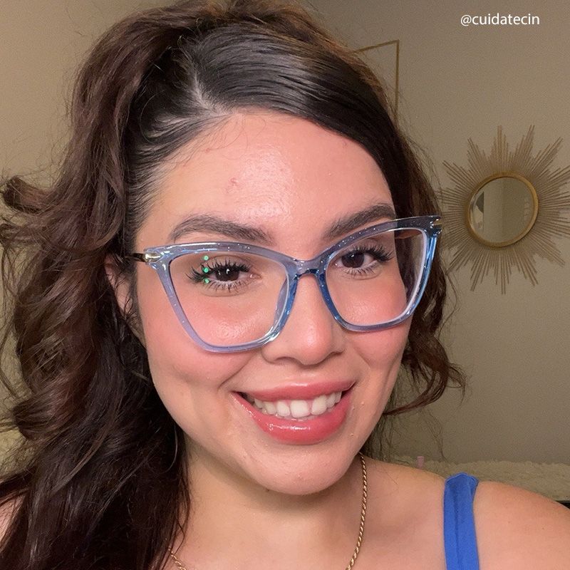 Hilary Butterfly Blue Glasses | Zeelool Glasses10